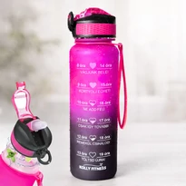 Magyar nyelvű MOTIVÁCIÓS KULACS - 1 literes (pink-fekete)